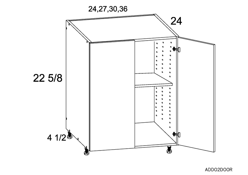 Gloss White Engineered Wood Base Cabinet G88912