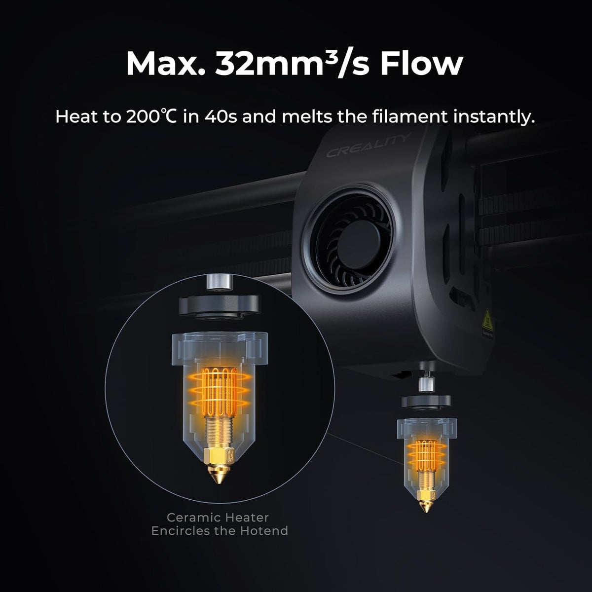 600mm/s Max Speed 3D Printer with Grey PLA Filament W749072