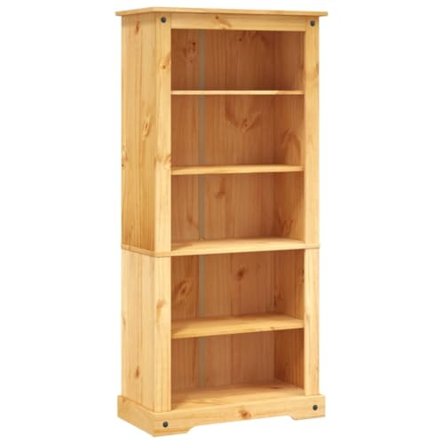 5-Tier Rustic Mexican Pinewood Bookcase Q5095