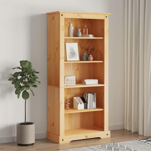 5-Tier Rustic Mexican Pinewood Bookcase Q5095