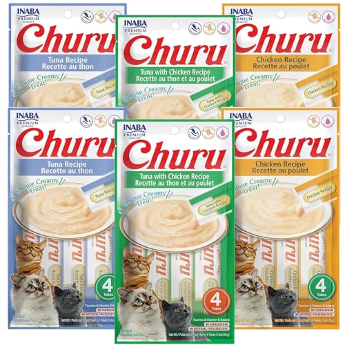 Lickable Creamy Purée Cat Treats 24 Tubes X4258