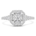 14K White Gold Princess Diamond Engagement Ring Size 7 A480869