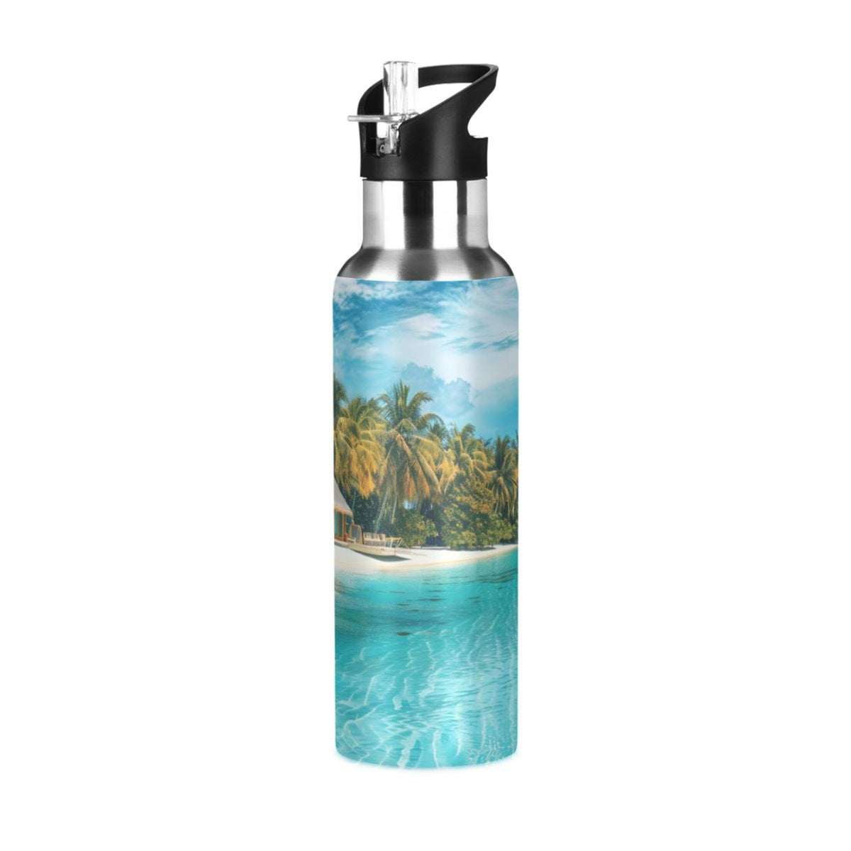 20 oz Insulated Stainless Steel Water Bottle with Straw Lid F9960
