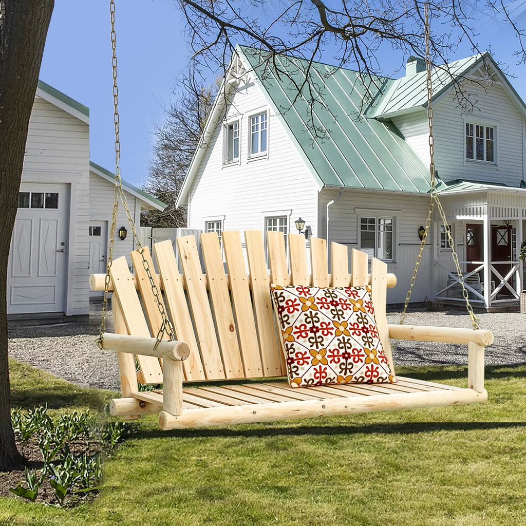 Unfinished Wood Porch Swing with Chains B75668