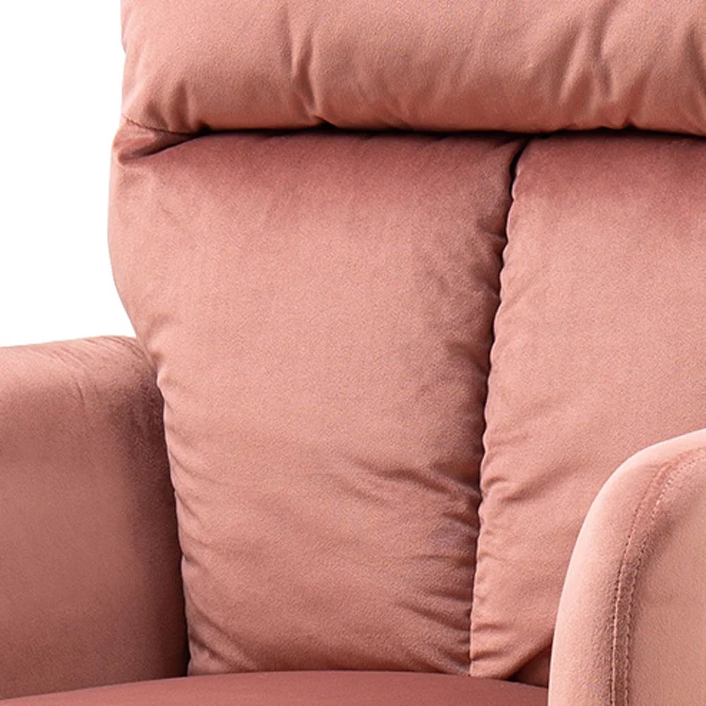 Pink Velvet High Back Swivel Accent Chair B499