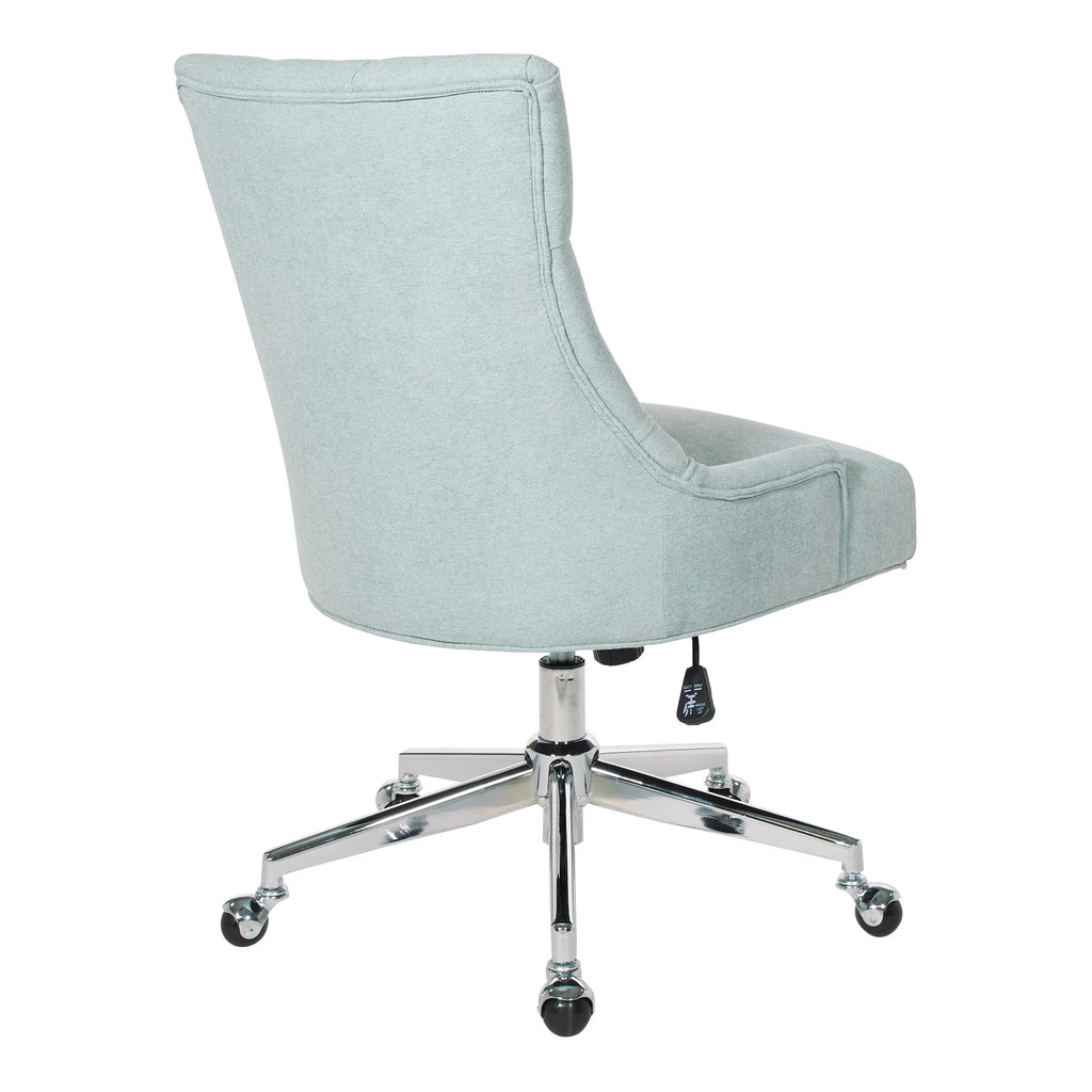 Mint Blue Fabric Office Chair with Chrome Base L99679