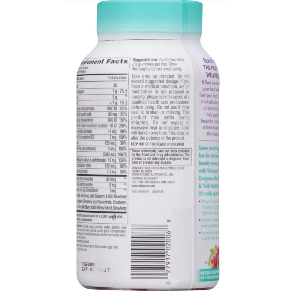 Natural Raspberry Flavor Multivitamin Gummies 135 ea Pack of 3 H78946