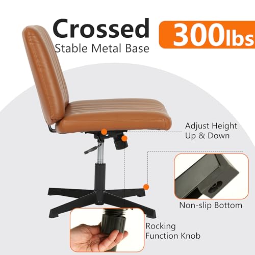 Criss Cross Armless Swivel Desk Chair E993