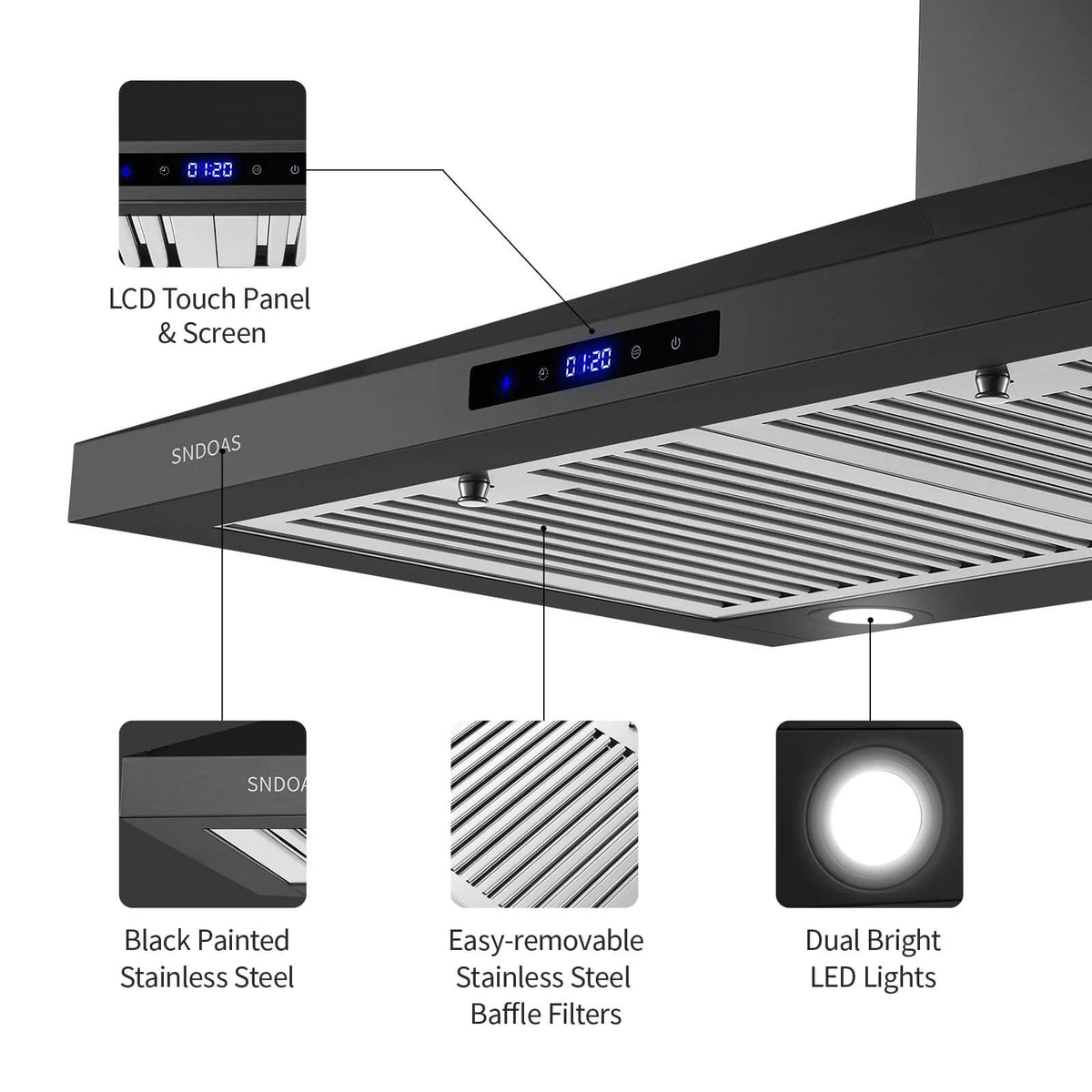 30 inch Stainless Steel Wall Mount Range Hood Y51371