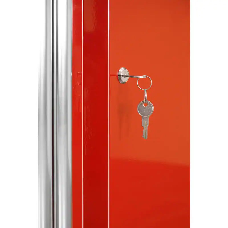 24-Gauge Steel Freestanding Garage Cabinet in Red J9639