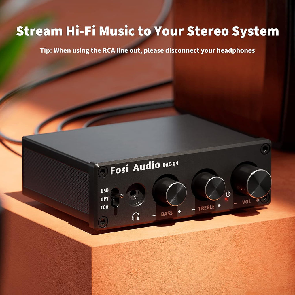 24-Bit 192 KHz USB Optical Coaxial to RCA AUX Digital-to-Analog Audio Converter J76787