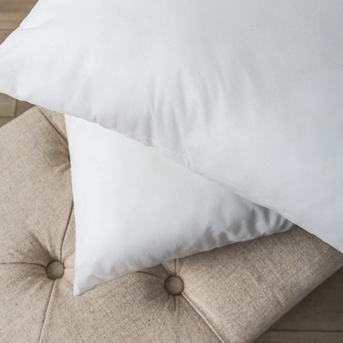 Hypoallergenic Square Throw Pillow Inserts, 2 Pack, 20 x 20 inches N1380