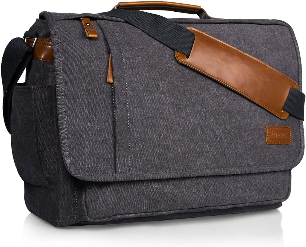 Water-resistance Canvas Shoulder Bag 15.6 Inch Laptop H669