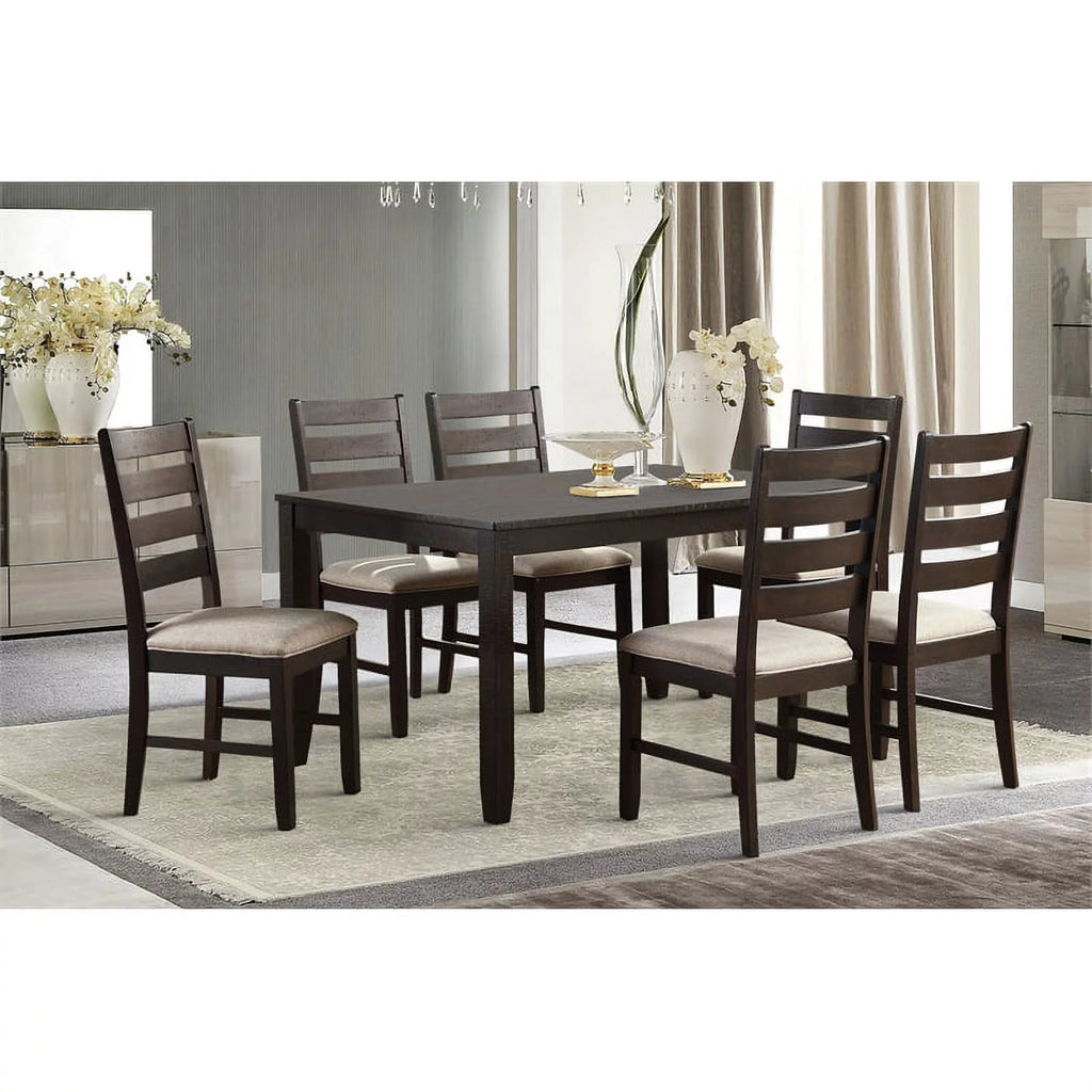 Brown 7 Piece Wood Dining Set P898563
