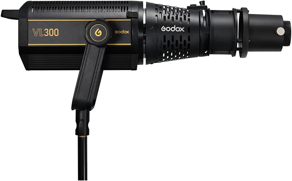 Bowens Mount Adapter with Projection Attachment, Iris Diaphragm, GOBO Set and Holder for LED Video Light D869602