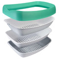 3 Sifting Tray Cat Litter Box with Non-Stick Coating M828