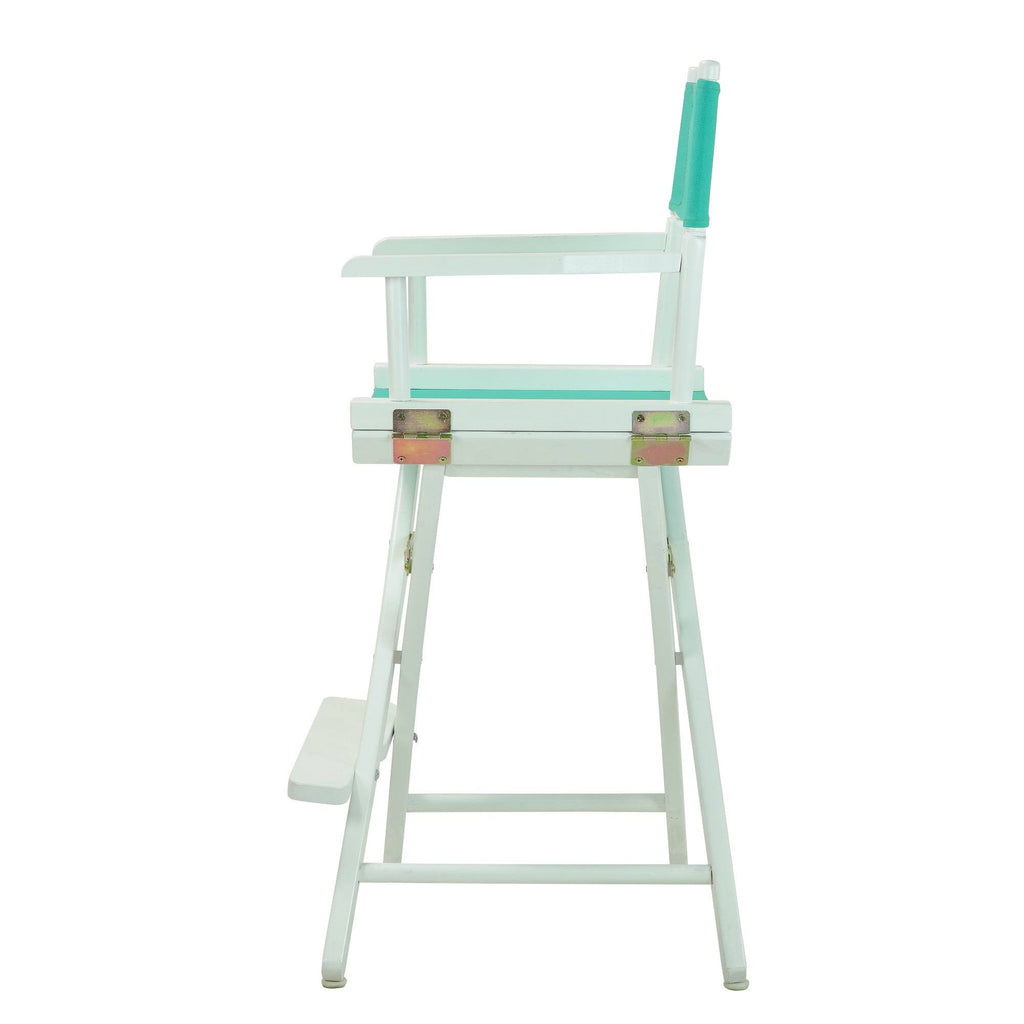 White Frame Hunter Green Canvas Director's Chair B423