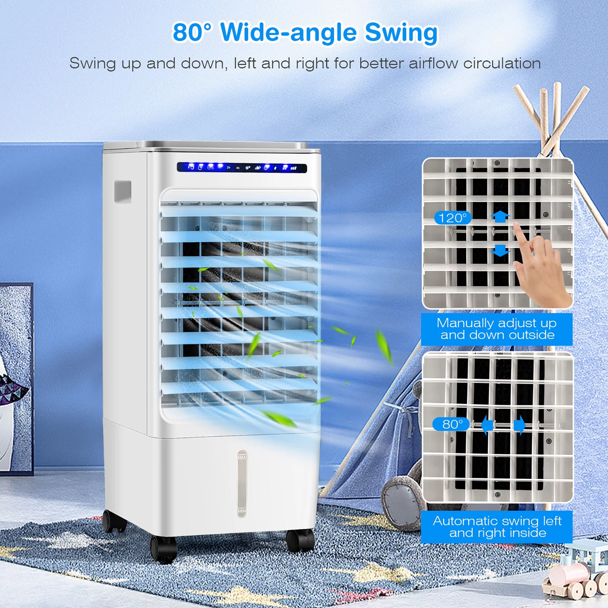 3-in-1 Evaporative Air Cooler Fan Humidifier M33221