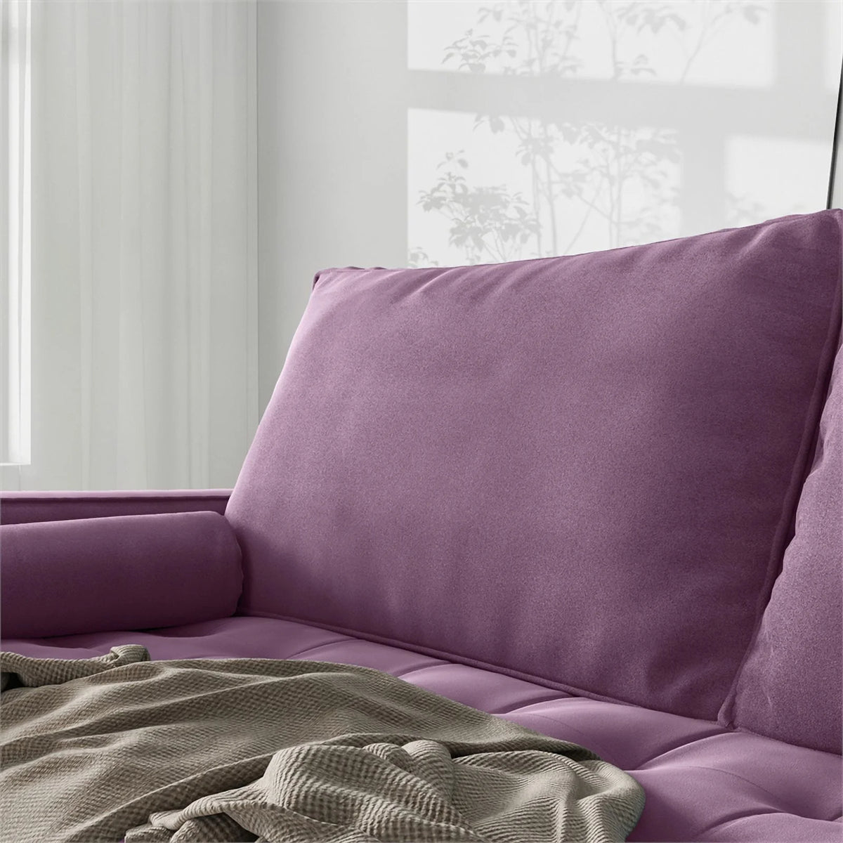Purple Velvet Loveseat O21842
