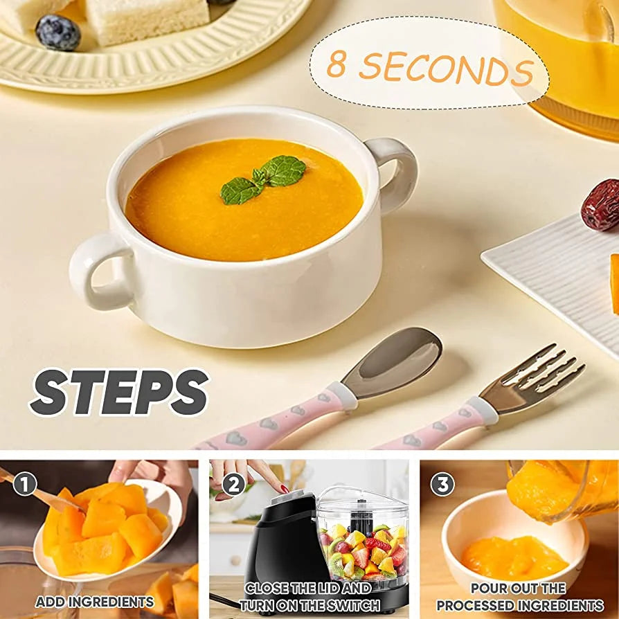 1.5 Cup Electric Food Chopper with Stainless Steel Blade V835527