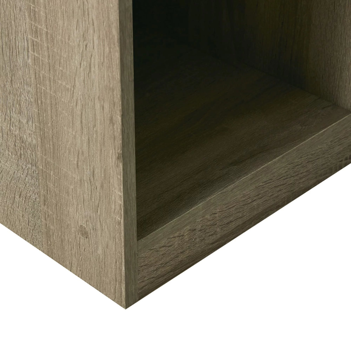 3 Cube Gray Wood Storage Bench with Upholstered Seat Cushion B53861