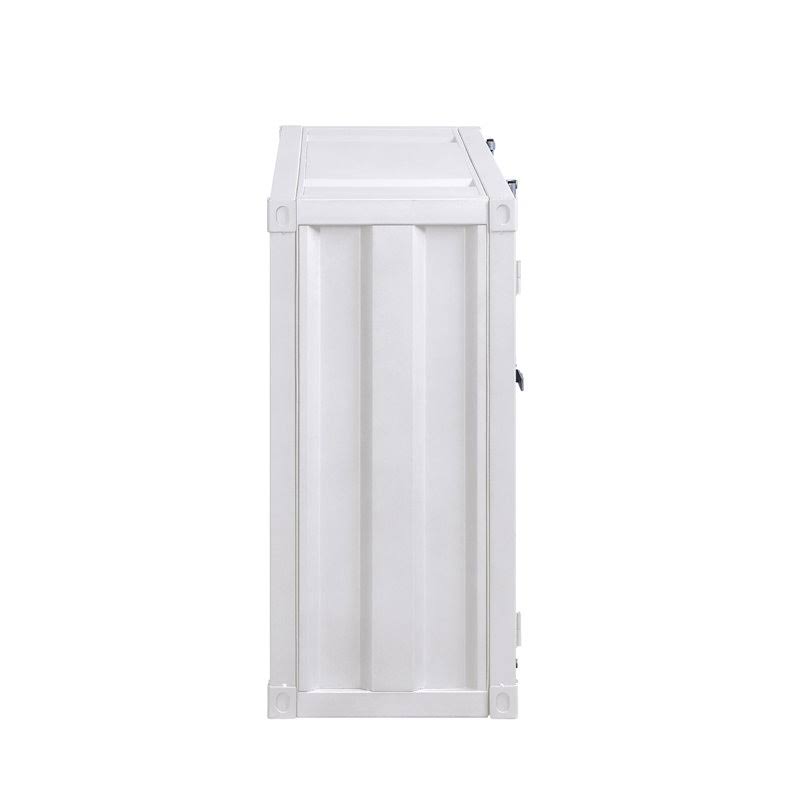 White Contemporary Server with Storage F9427