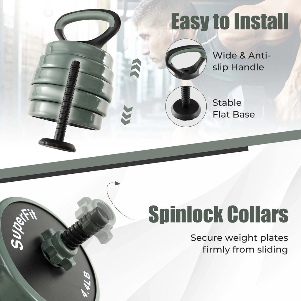 4 in 1 Adjustable 47lbs Dumbbell Set O6929