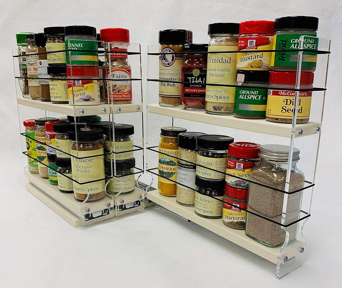 Spice Rack Cabinet Mounted 3 Drawers 30 Capacity L53257