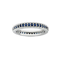 Sterling Silver Created Sapphire Eternity Ring X153485