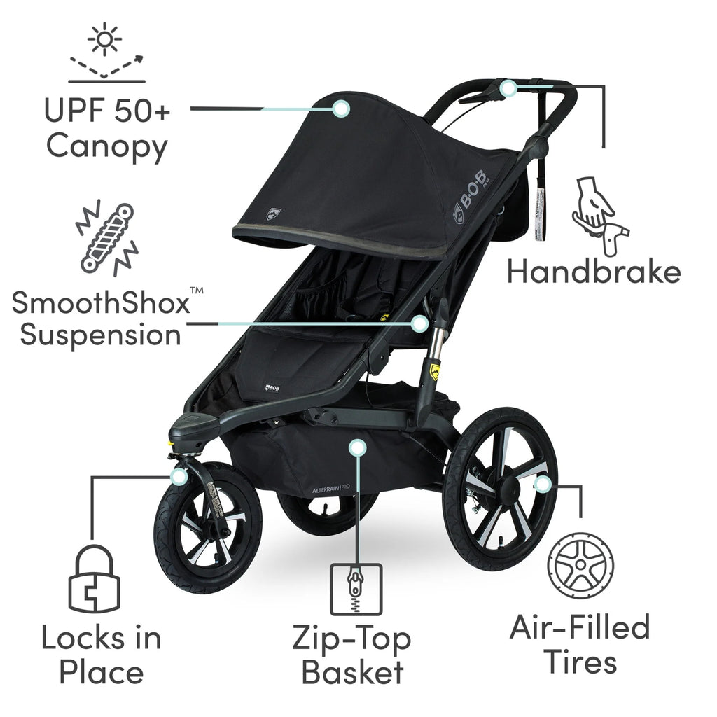 Black All-Weather Jogging Stroller F590