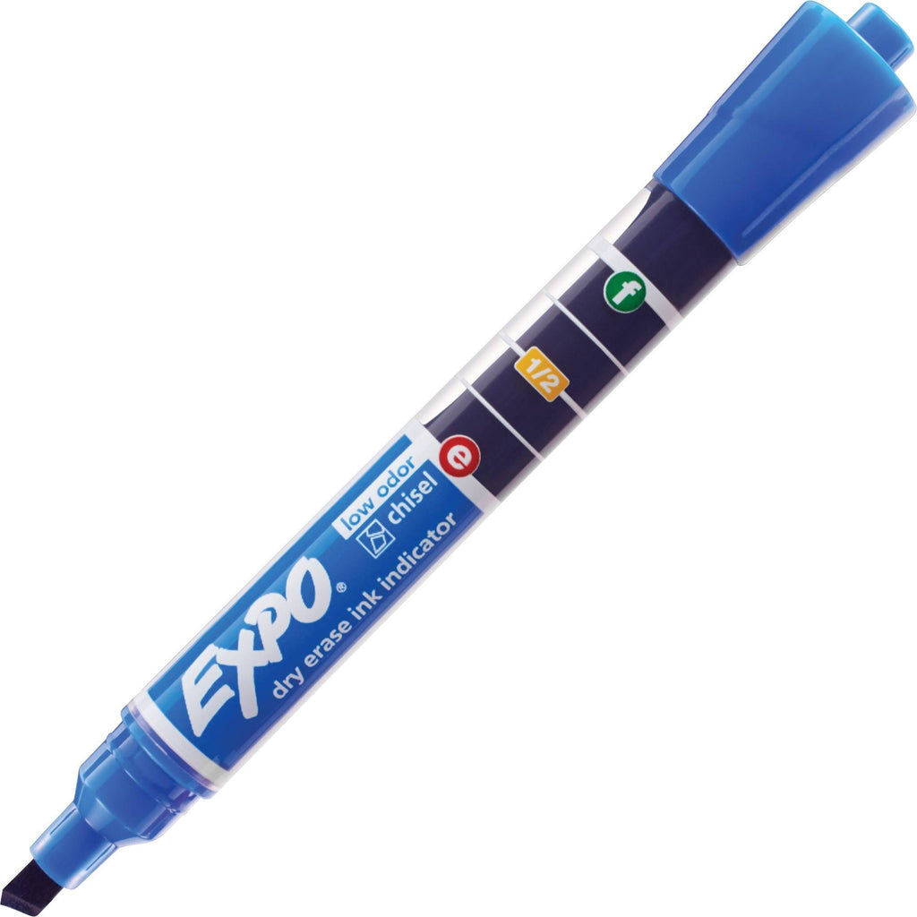 Blue Dry Erase Marker, Chisel Tip, Dozen F4217