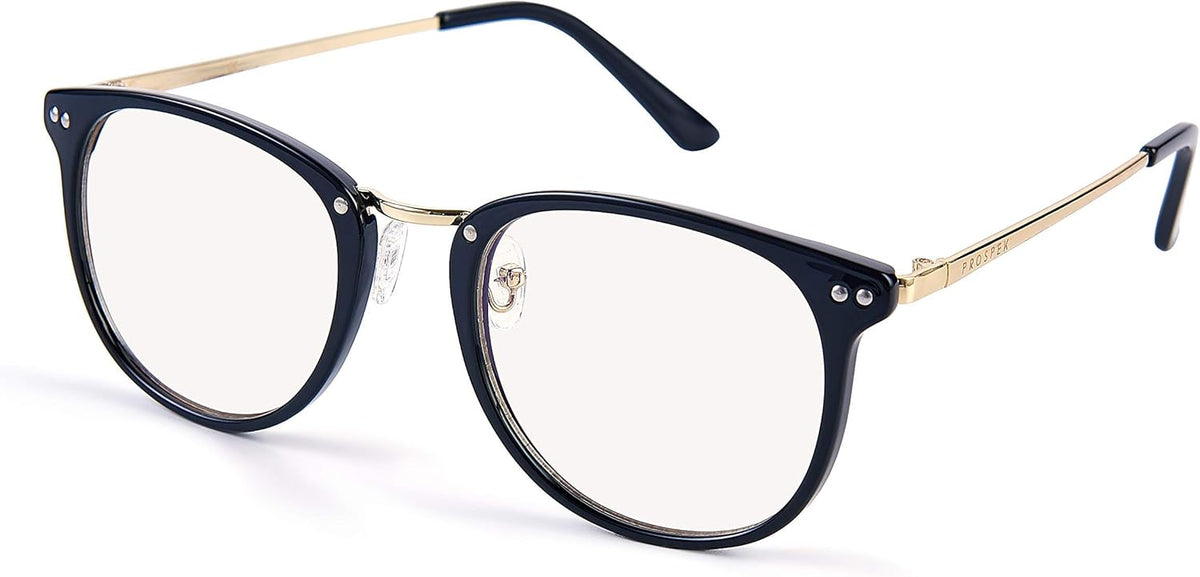 Blue Light Blocking Computer Glasses, Onyx, Anti Glare Clear Lens V88587
