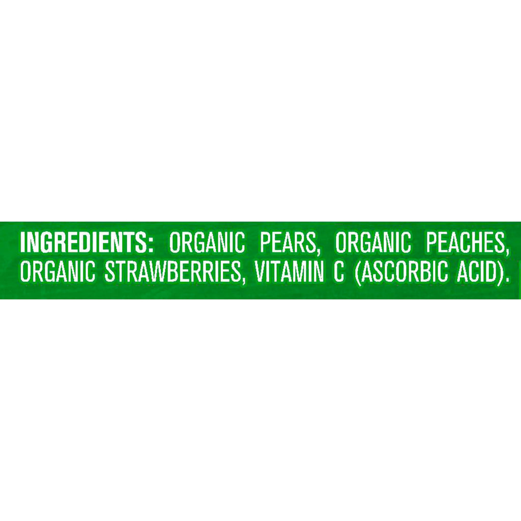 Organic Pear Peach Strawberry Baby Food 3.5 oz Pouches 12 Pack V691894