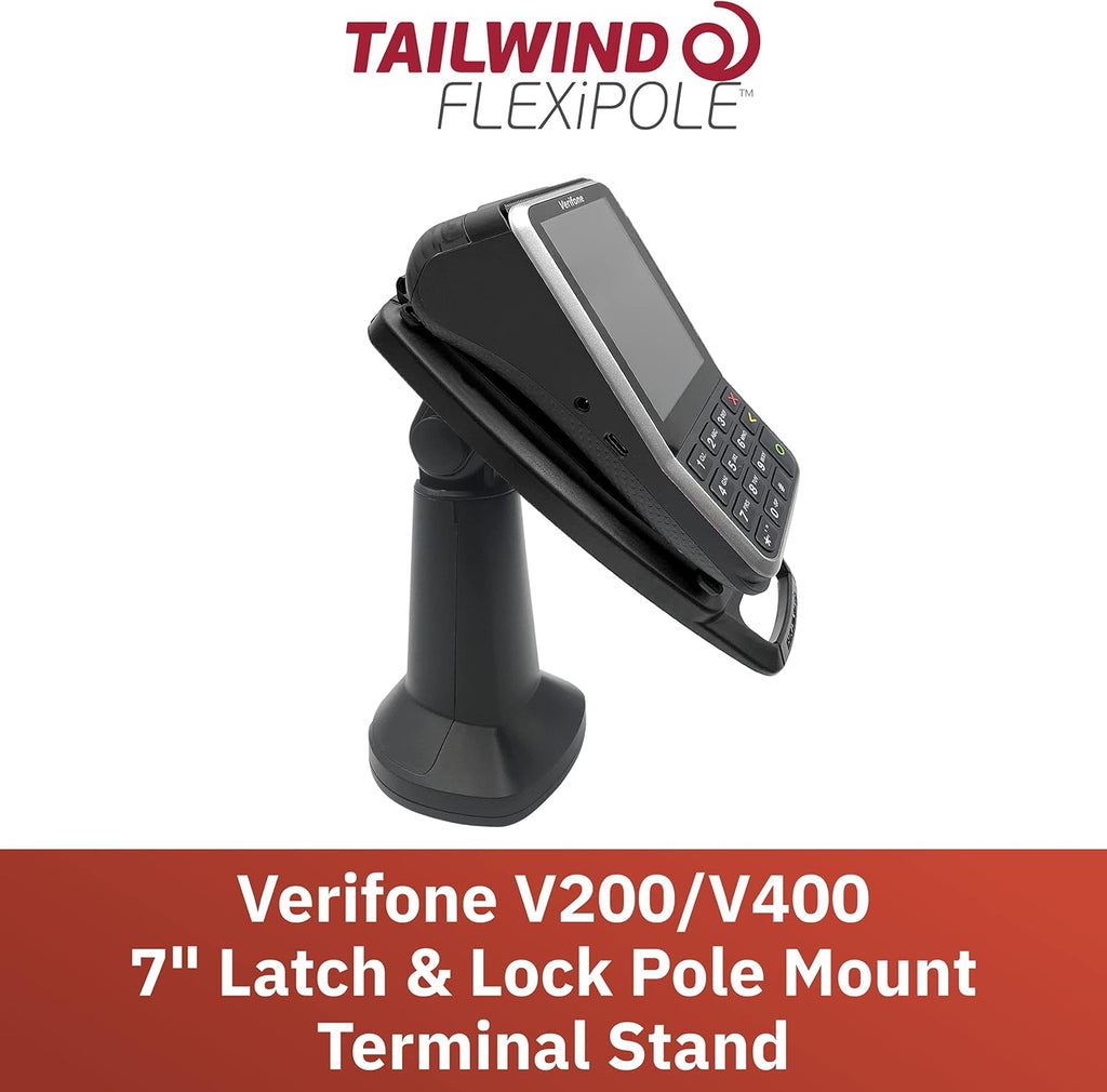 Black Latch and Key Lock Pole Mount Terminal Stand F455784