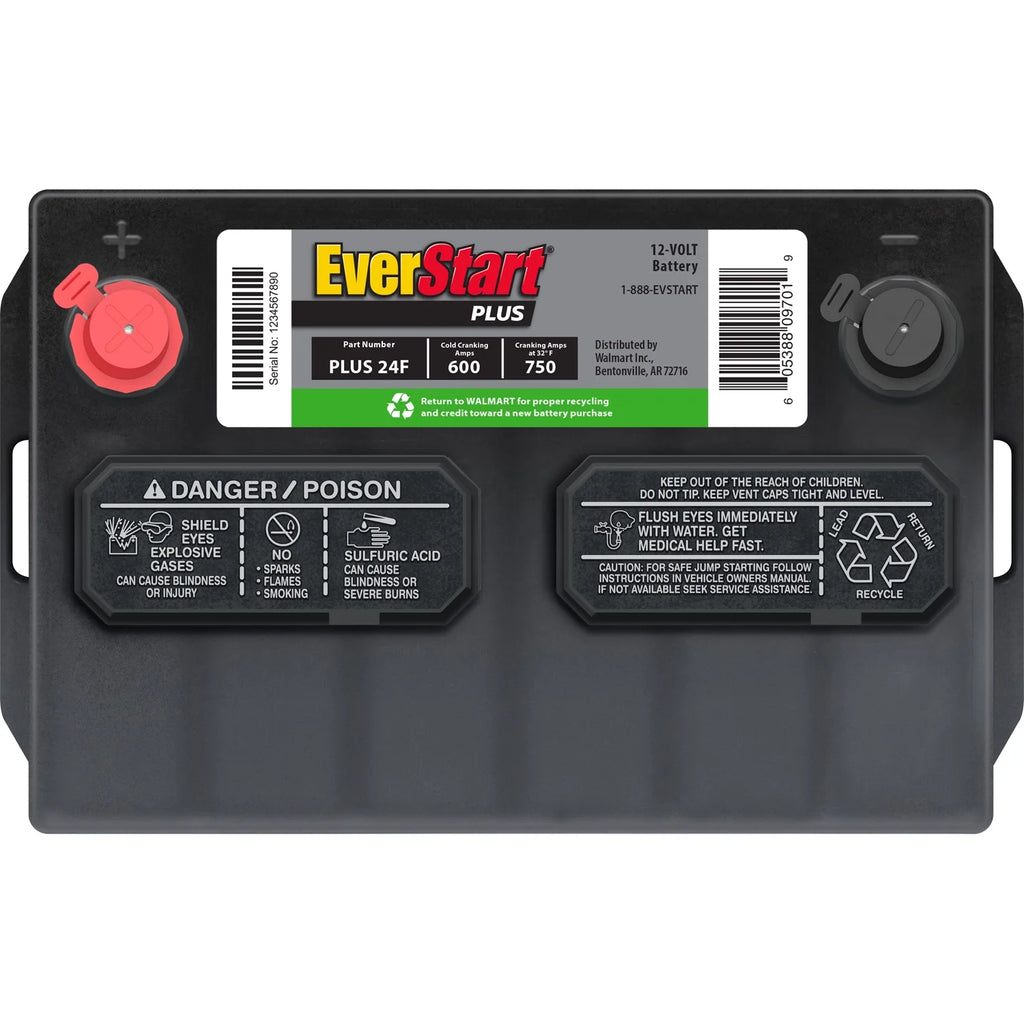 Lead Acid Automotive Battery Group Size 24F 12 Volt 600 CCA J625003