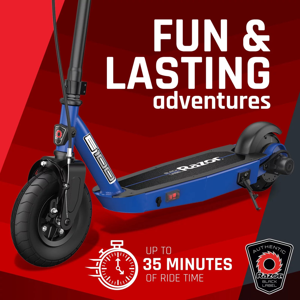 Blue Electric Scooter with 8 Pneumatic Front Tire B436