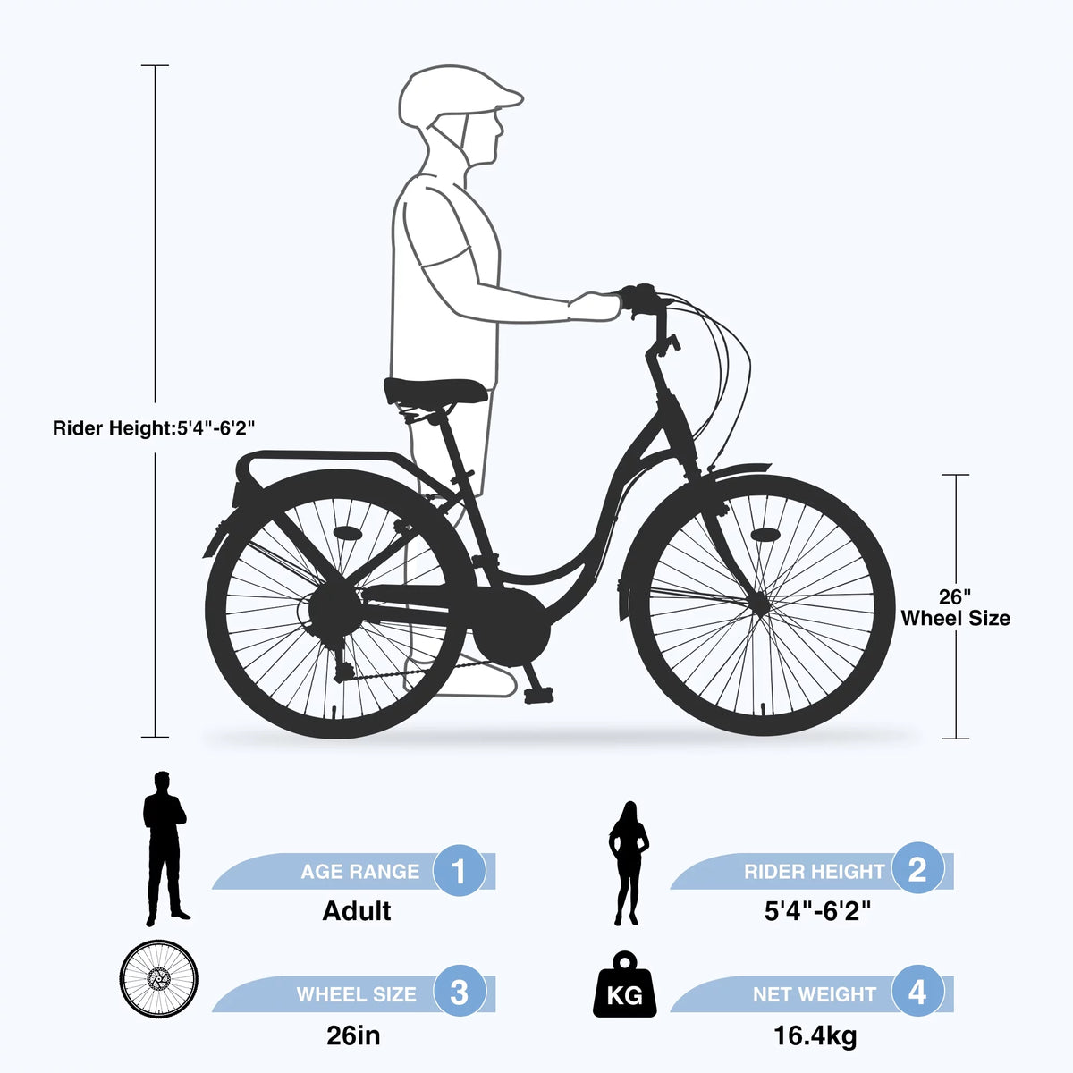 26 7 Speed Cruiser Bike L259