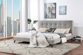 Gray Upholstered Low Profile Full Size Bed Q682970