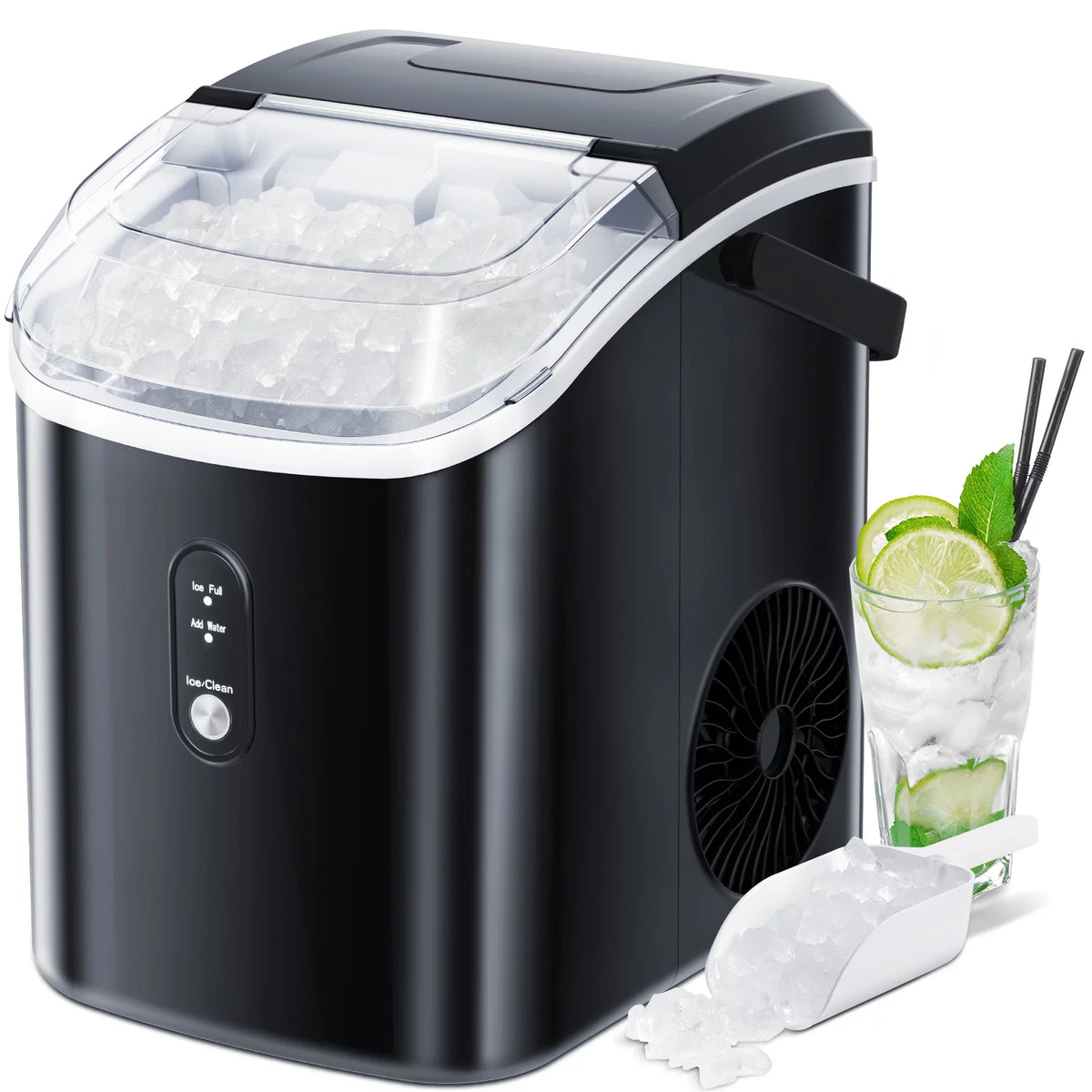 Portable Countertop Nugget Ice Maker with Self-Cleaning P989