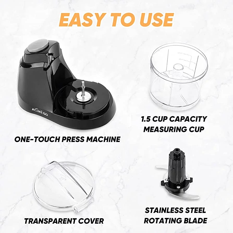 1.5 Cup Electric Food Chopper with Stainless Steel Blade V835527