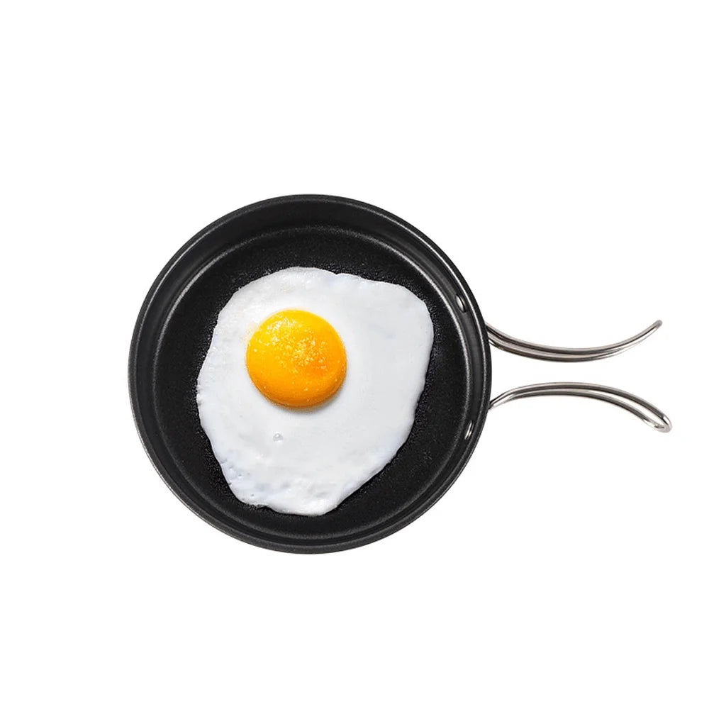 Stainless Steel Camping Cookware Set with Pot Frying Pan Kettle M849004
