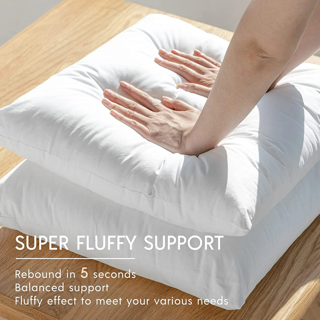 Hypoallergenic Square Throw Pillow Inserts, 2 Pack, 20 x 20 inches N1380
