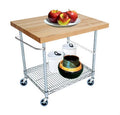 2 Tier Gourmet Cart with Maple Butcher Block Top V559