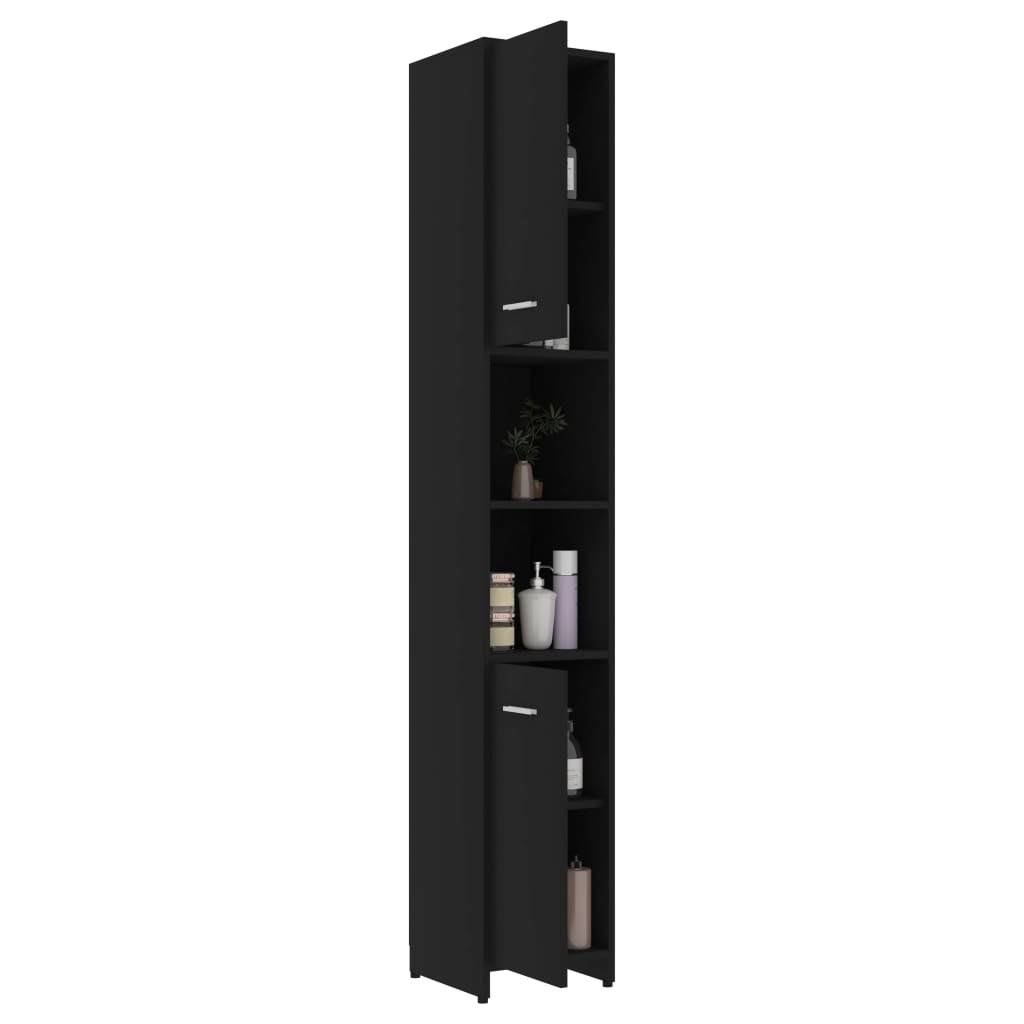 Black Chipboard Bathroom Cabinet C54394