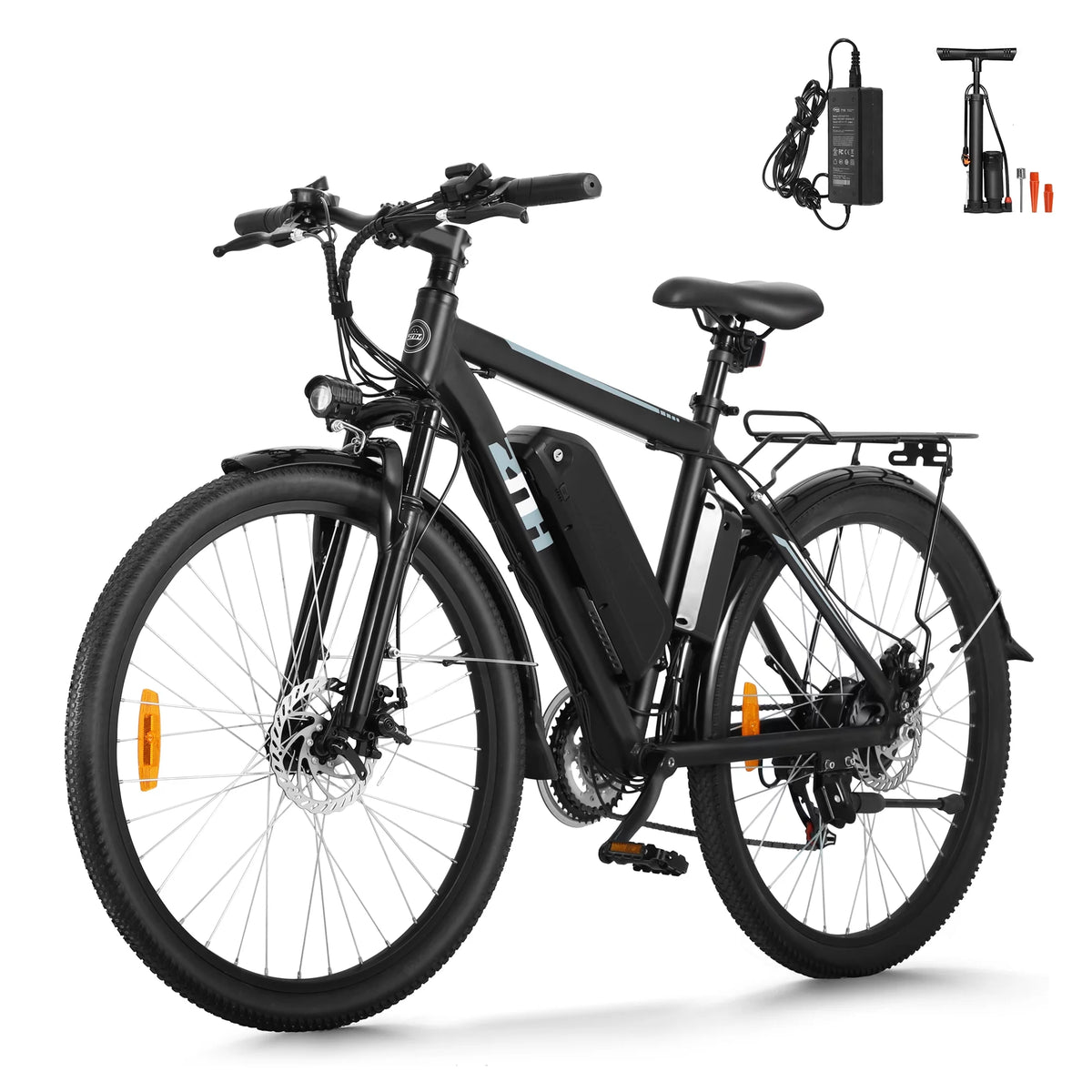 Electric Mountain Bike 350W 21 Speed Black L365564