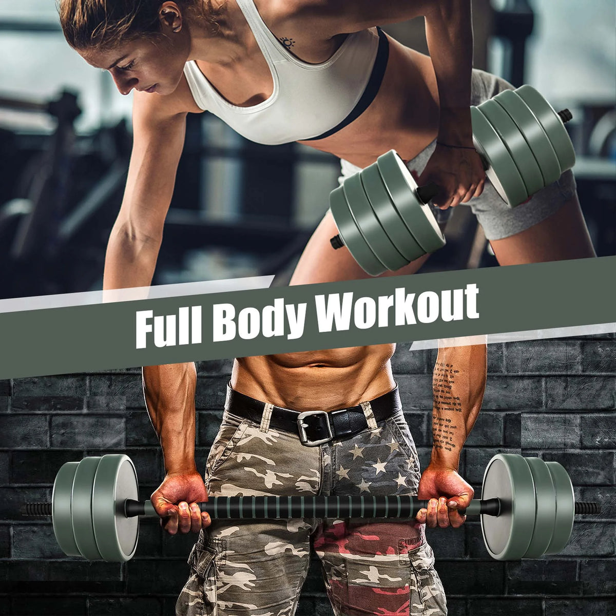 4 in 1 Adjustable 47lbs Dumbbell Set O6929