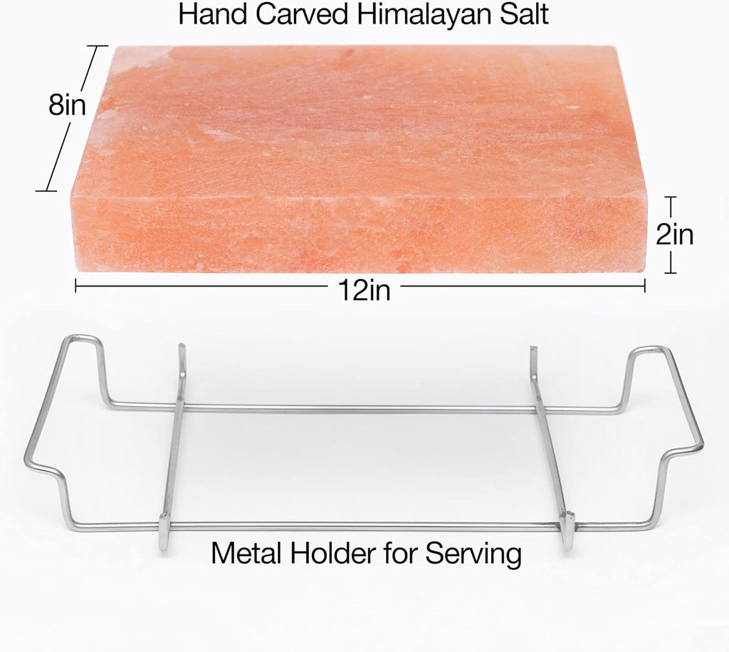 Himalayan Salt Block with Stainless Steel Holder T8928
