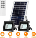 Solar Flood Lights Outdoor Remote, Dual 42 LEDs 6500K, Dusk to Dawn, 16.4ft Separated Cables, IP65 Waterproof A2983