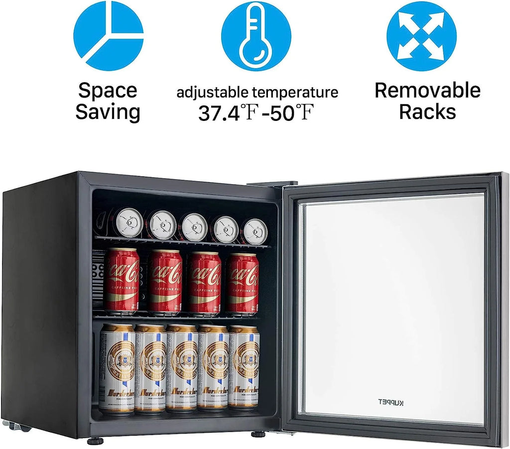 70 Can Beverage Refrigerator 1.6 Cu.ft Glass Door O116246