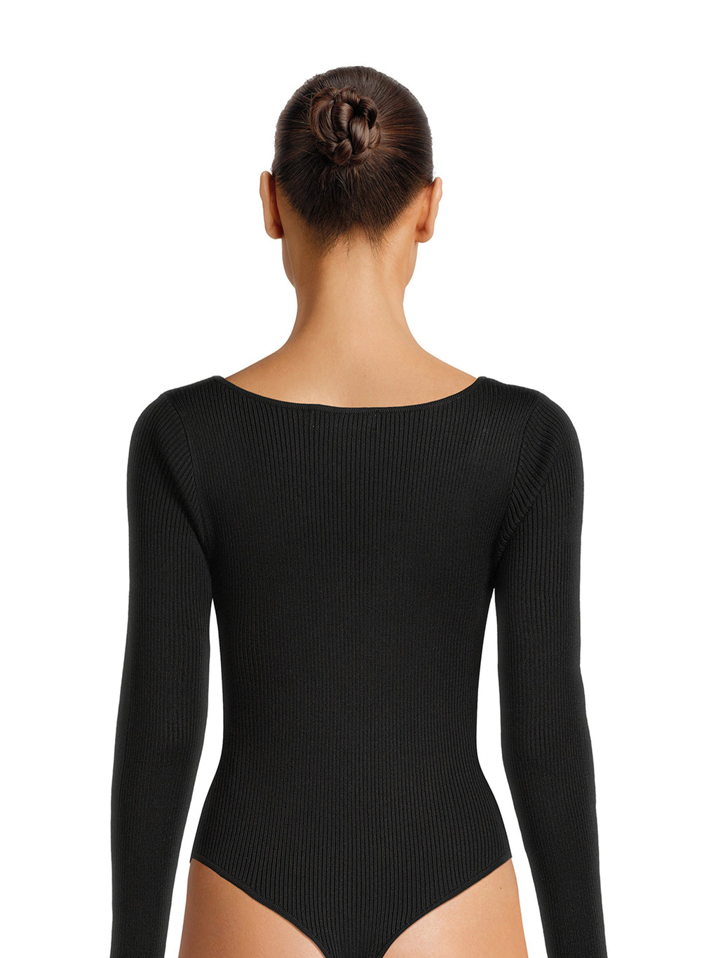 Sweetheart Neckline Long Sleeve Bodysuit Q97885